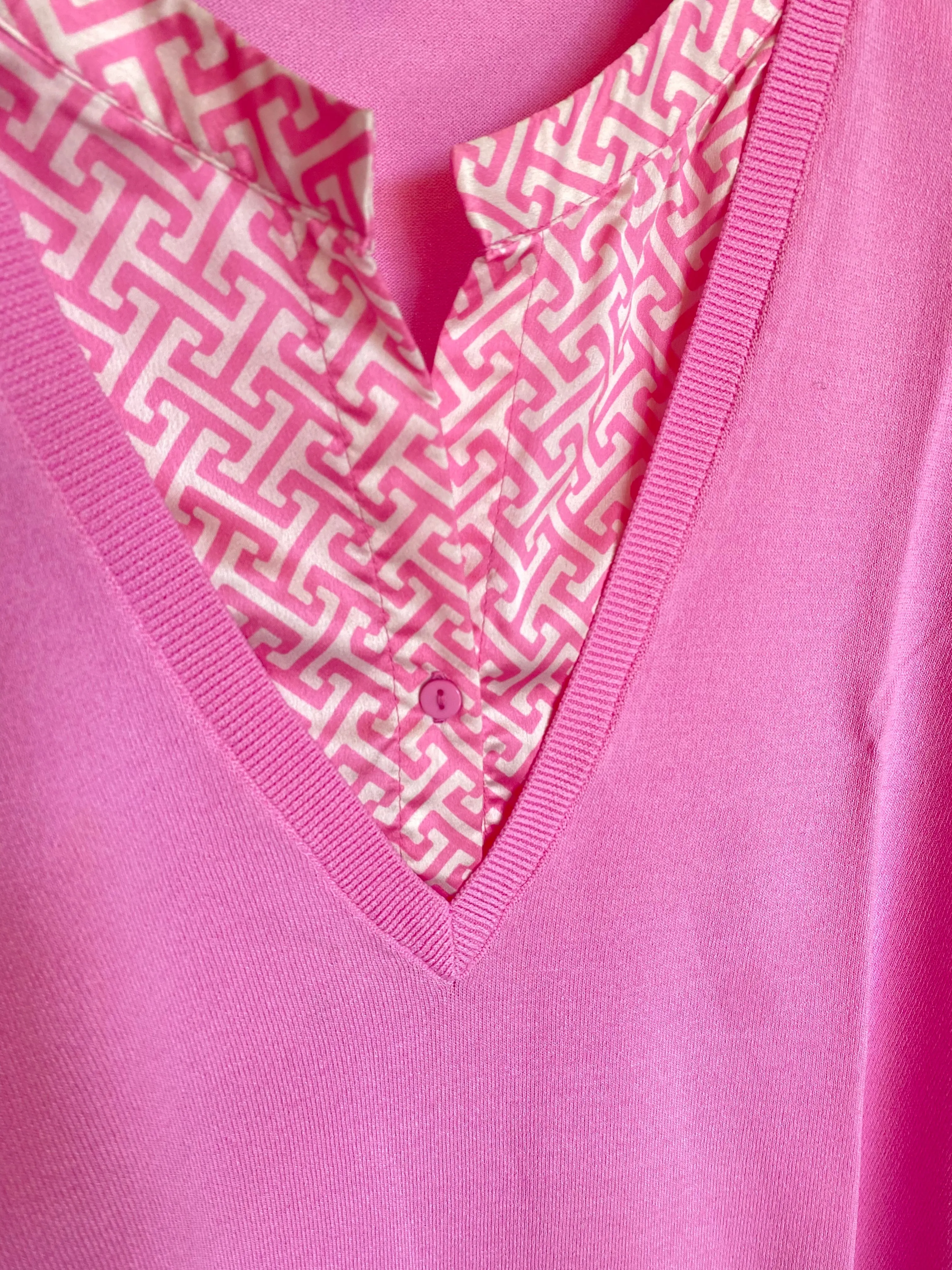 Maglione in jersey con inserti effetto camicia Anis
