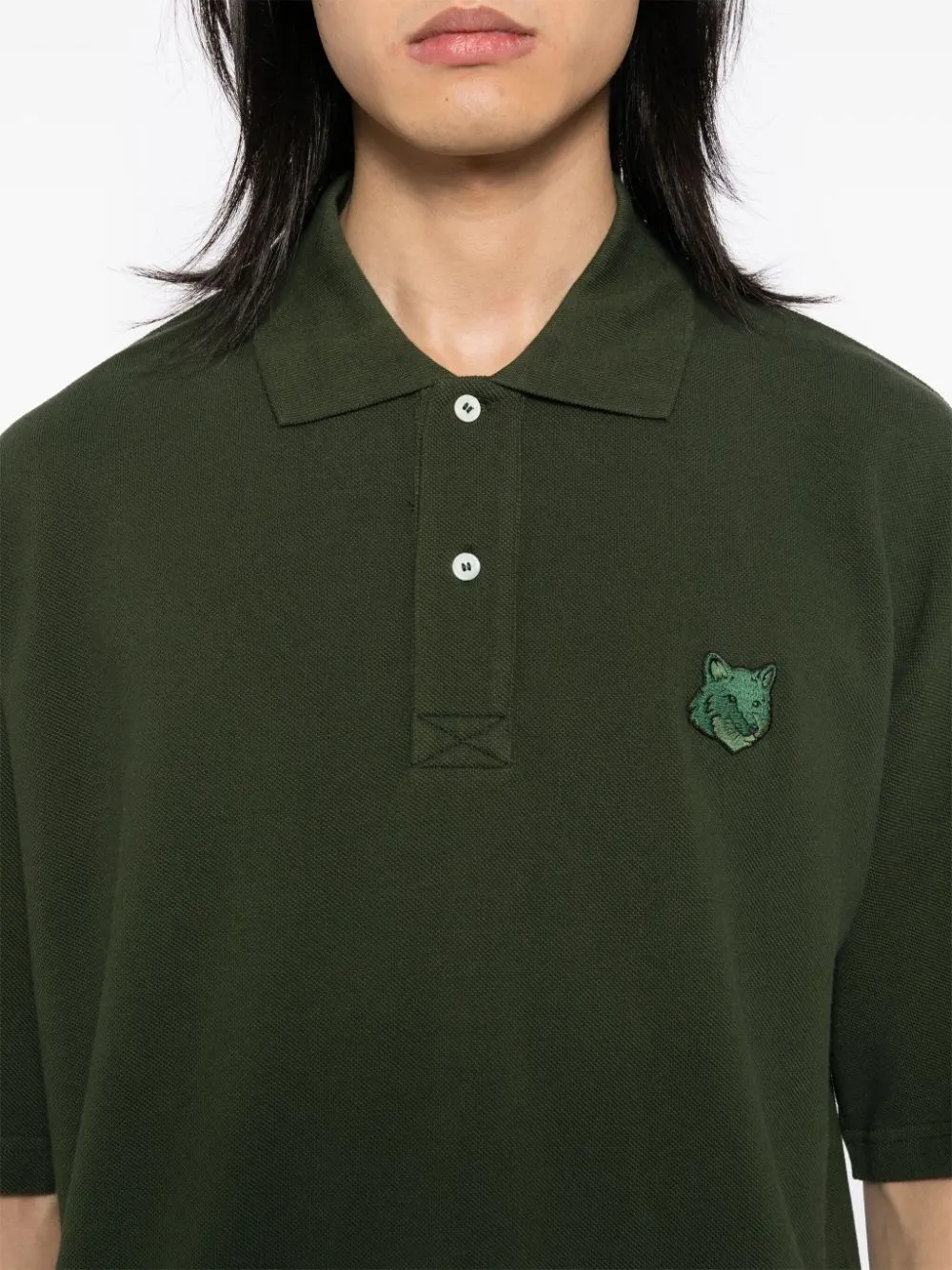 Maison Kitsuné-Polo con applicazione Bold Fox Head