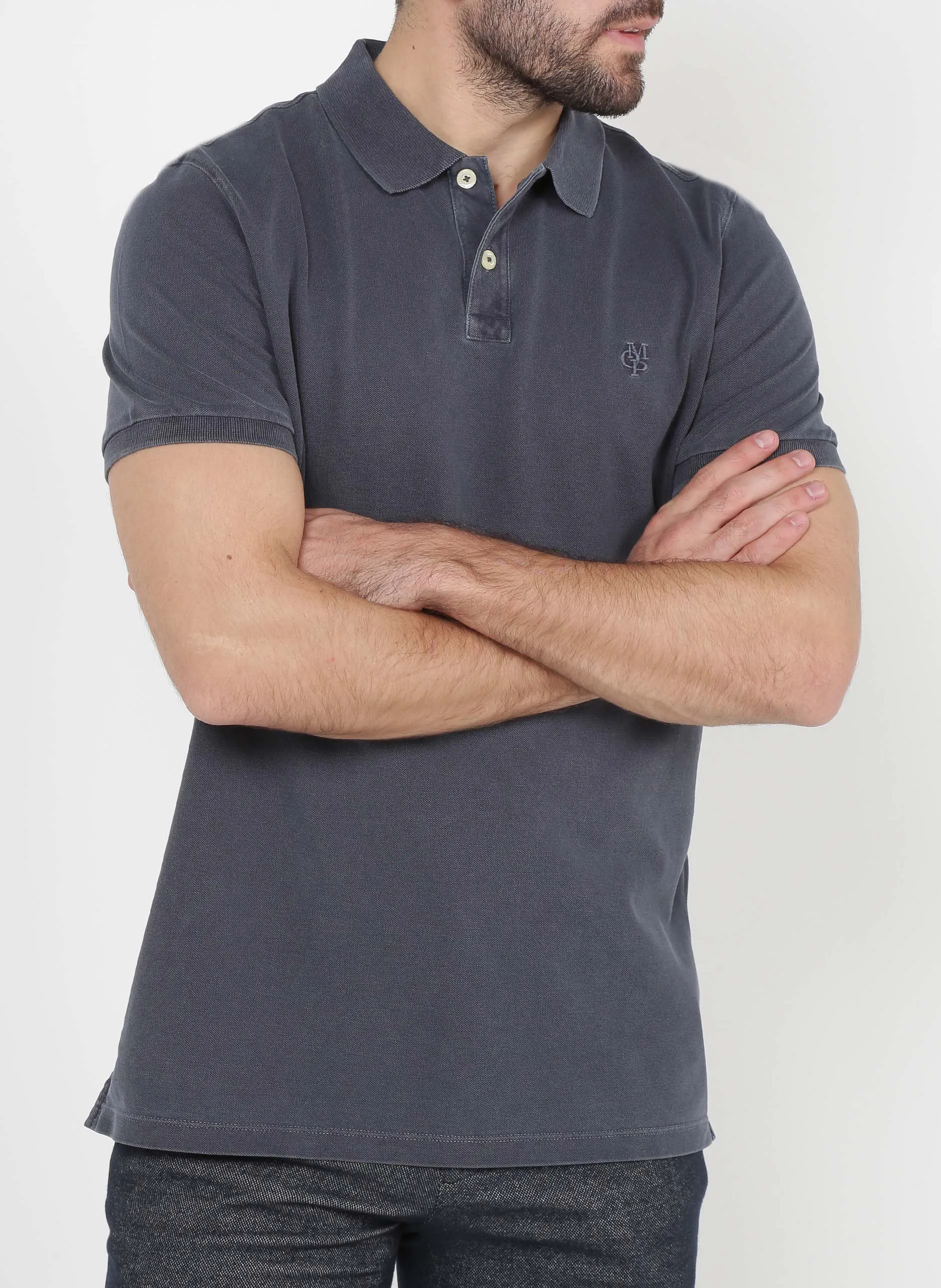  MARC O'POLO   Polo regular fit ricamata in cotone piqué | Blu