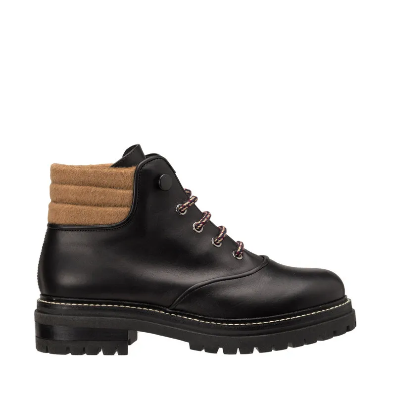 Max Mara Stivali da Trekking in pelle neri