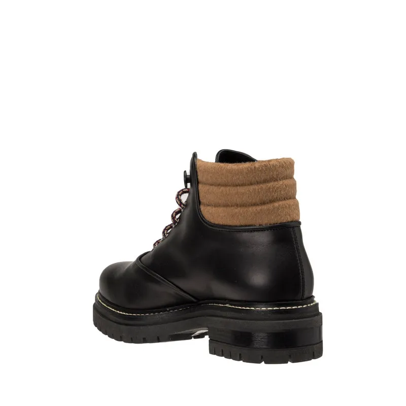 Max Mara Stivali da Trekking in pelle neri