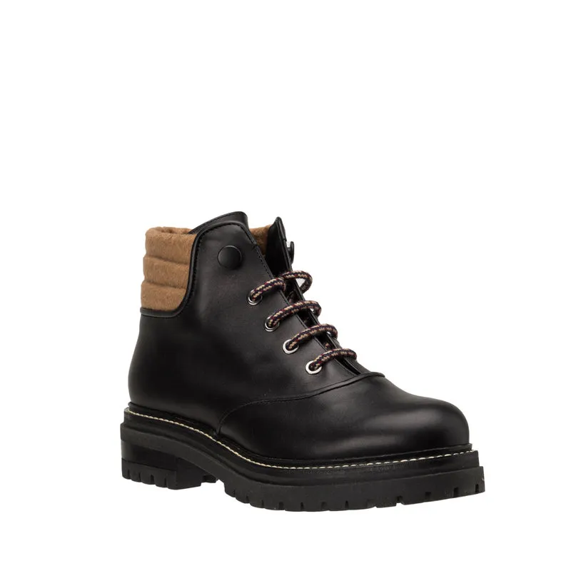 Max Mara Stivali da Trekking in pelle neri