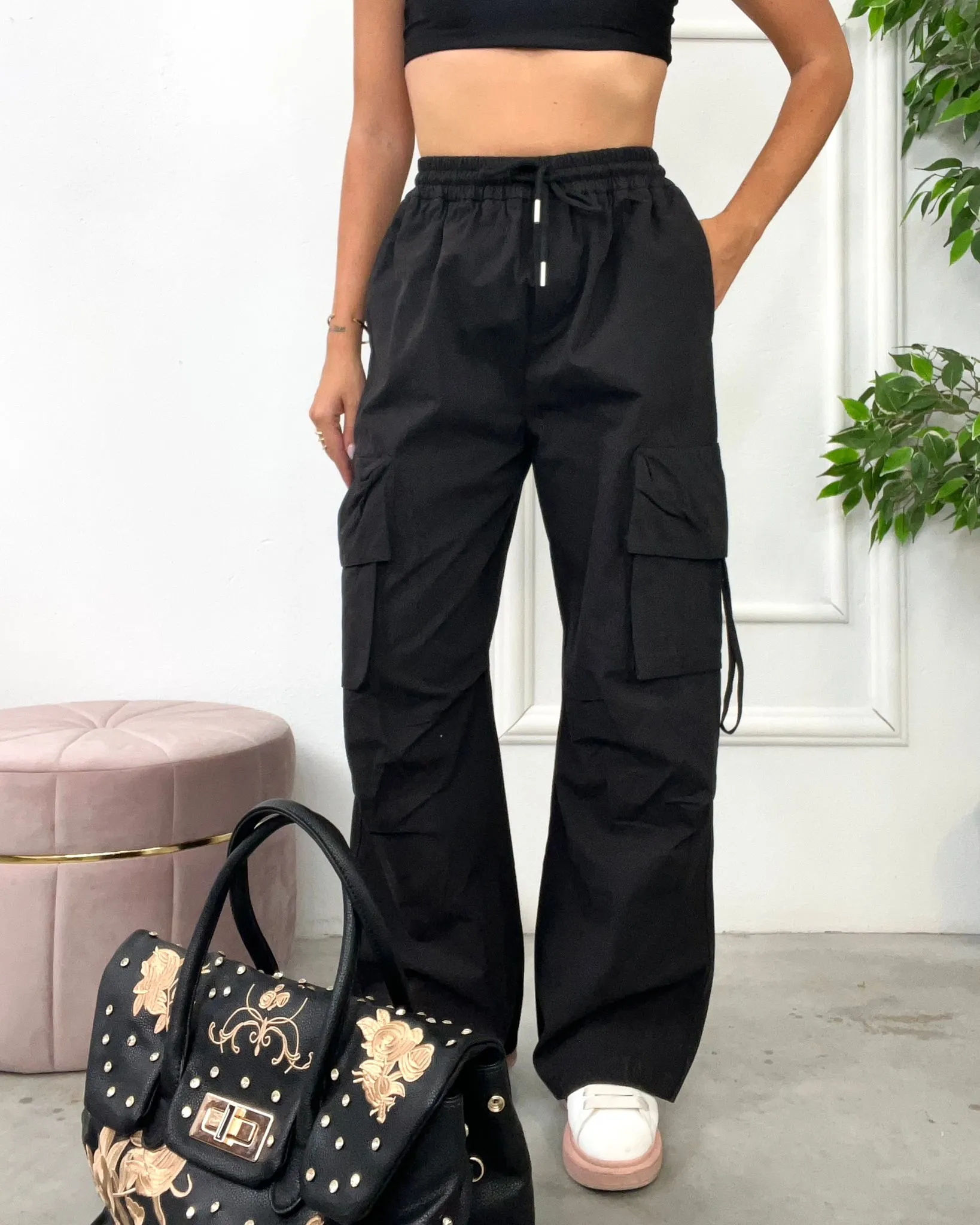 MAXI PANTALONE CARGO NICOLE 631 nero