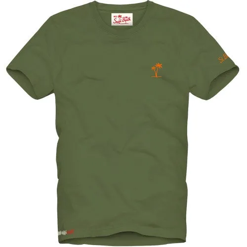 Mc2 Saint Barth T-Shirt with Embroidery / Green