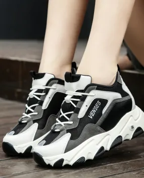 Mesh New Thick Bottom Inner Height Aumenta le scarpe da donna Scarpe sportive Scarpe casual