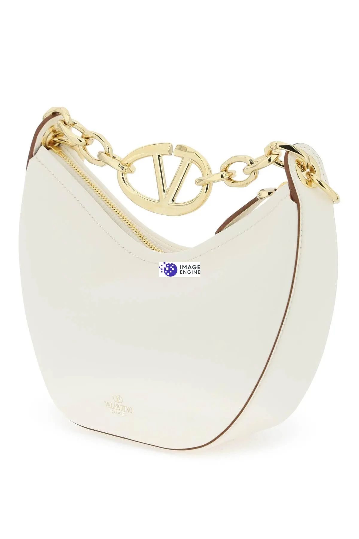 Mini hobo VLogo Moon Bag in nappa con catena