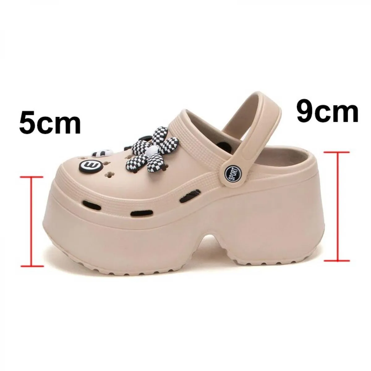 Moda donna fai da te zoccoli sandali con plateau 2024 estate fondo spesso scarpe da giardino per le donne punta chiusa Chunky Be
