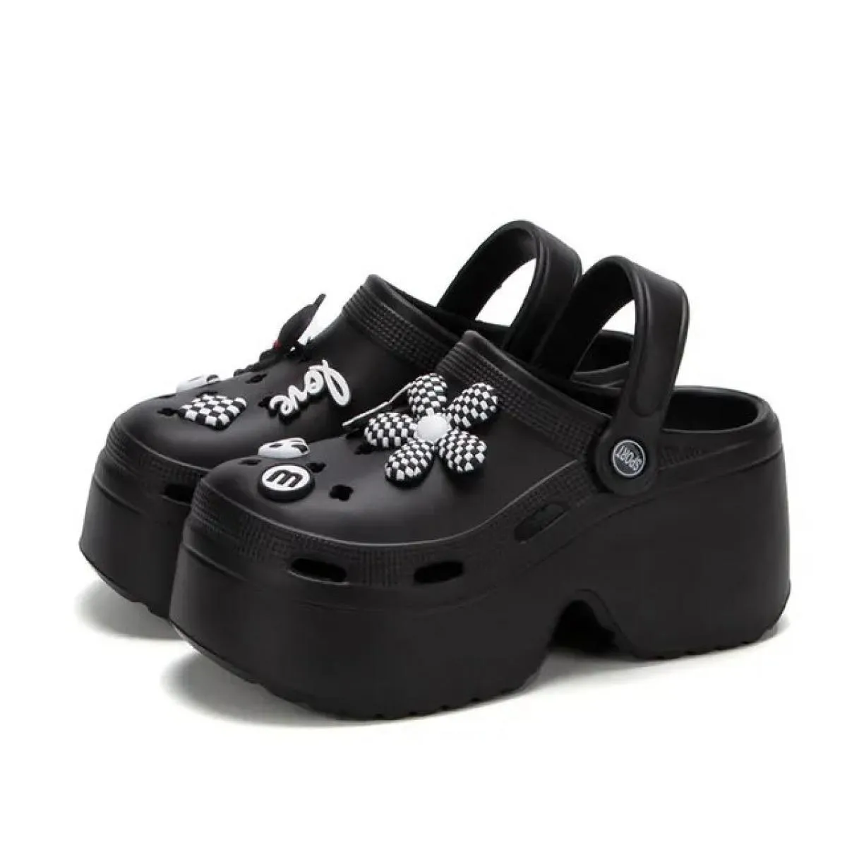 Moda donna fai da te zoccoli sandali con plateau 2024 estate fondo spesso scarpe da giardino per le donne punta chiusa Chunky Be