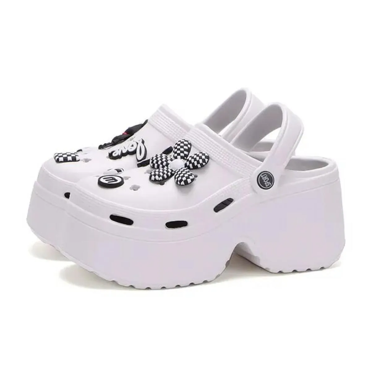 Moda donna fai da te zoccoli sandali con plateau 2024 estate fondo spesso scarpe da giardino per le donne punta chiusa Chunky Be