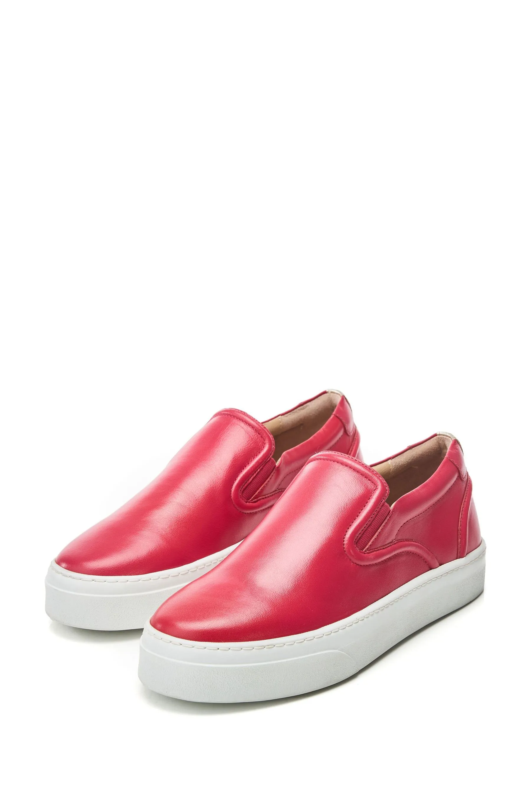 Moda in Pelle - Rosa slim -  Adreenia - Scarpe da ginnastica senza lacci con suola