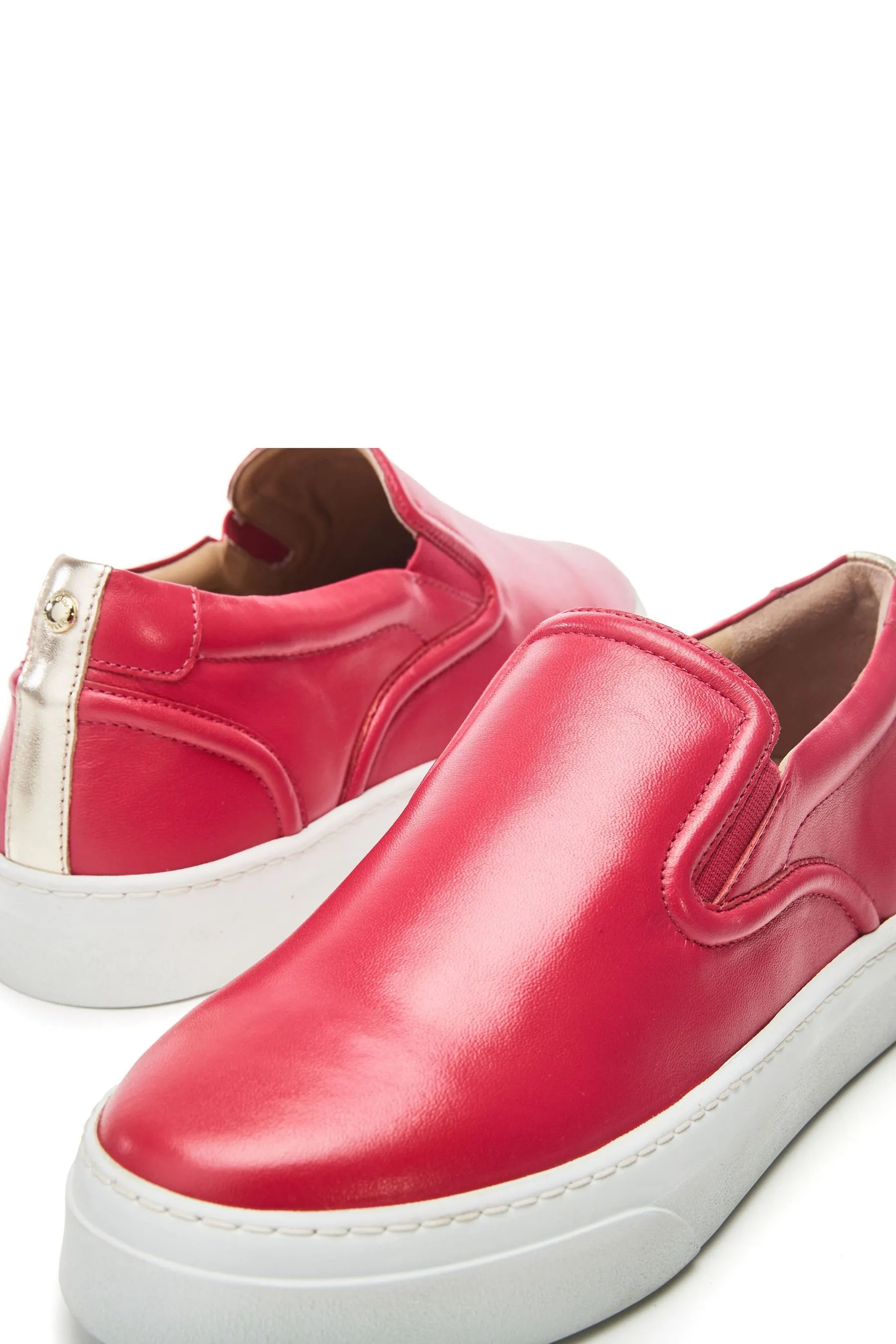 Moda in Pelle - Rosa slim -  Adreenia - Scarpe da ginnastica senza lacci con suola