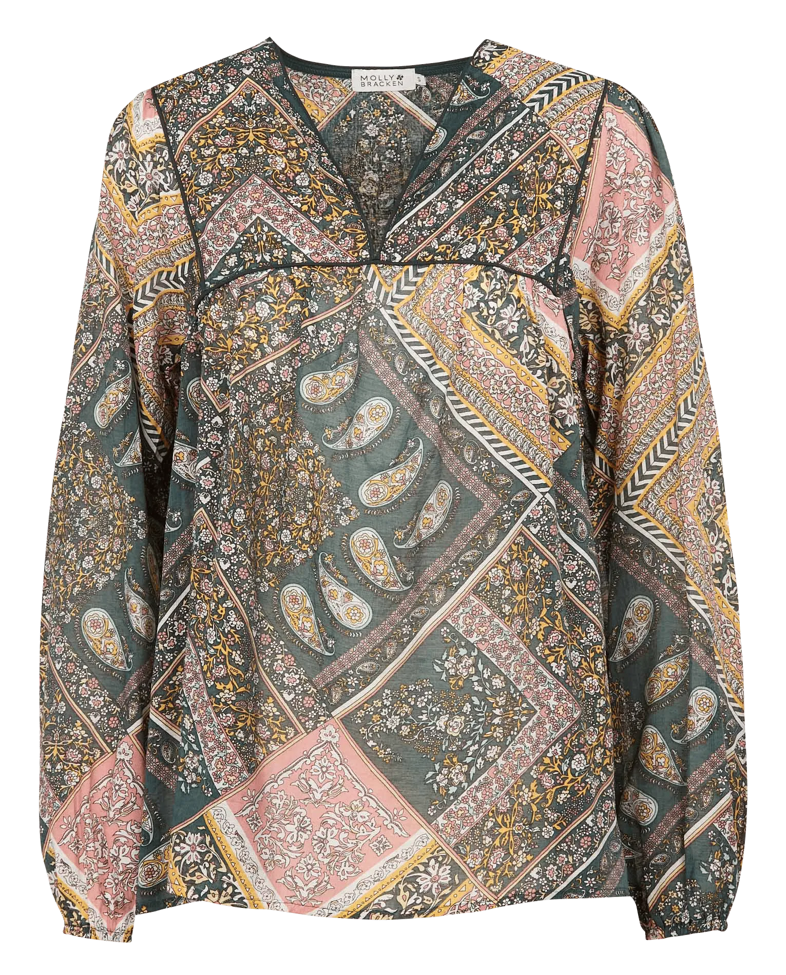  MOLLY BRACKEN   Top in voile stampato | Multicolore
