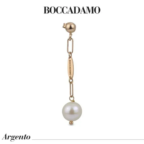 Mono orecchino placcato oro giallo con perla naturale    