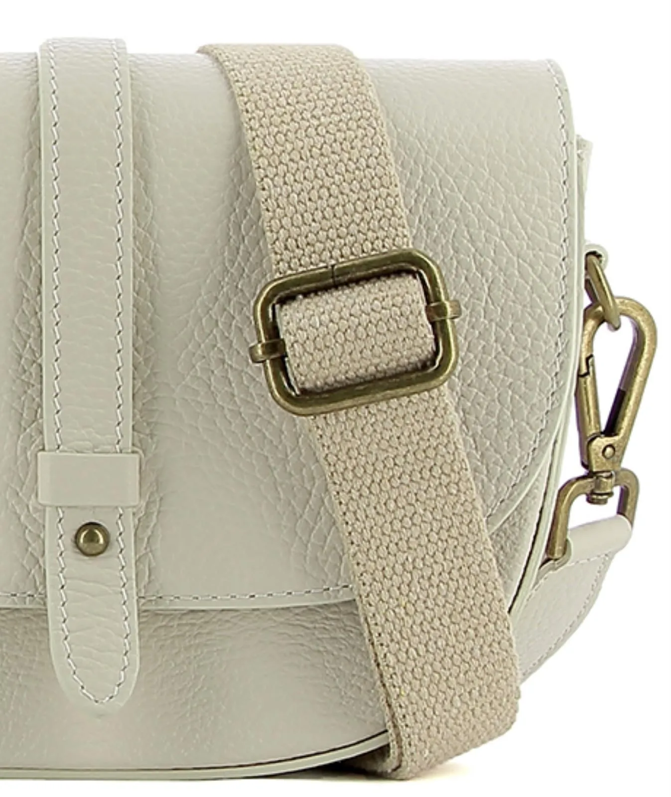 Moon bag beige con tracolla