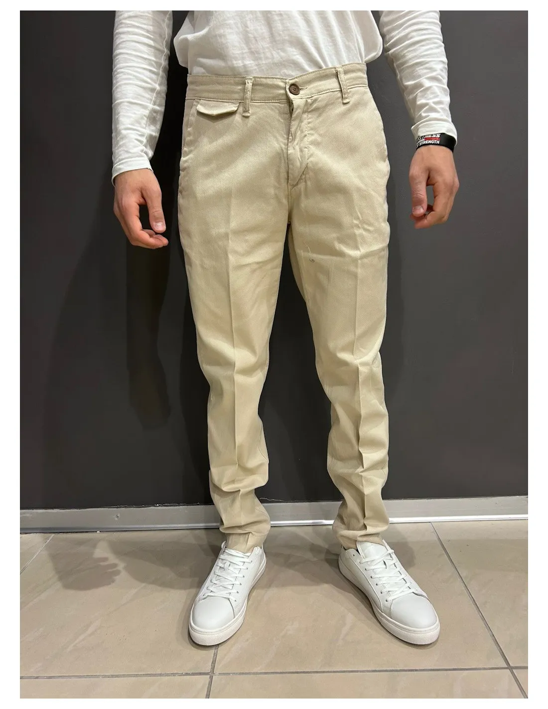 MORO PANTALONI UOMO TASCA AMERICA ARMATURATO