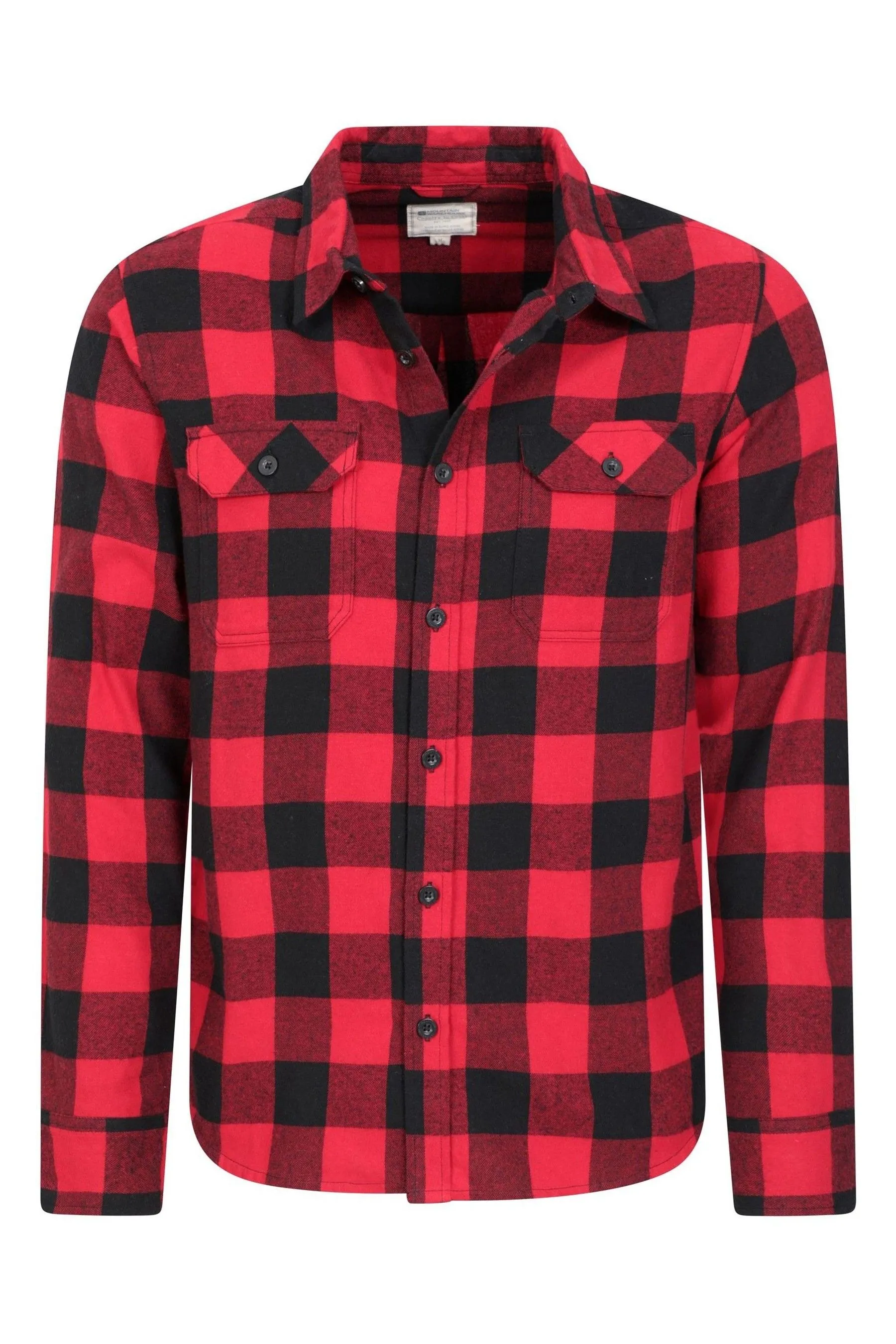 Mountain Warehouse Camicia Uomo Trace Flannel 100% Cotone Manica lunga    