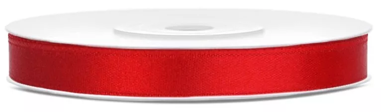 Nastro di raso rosso 25m x 6mm
