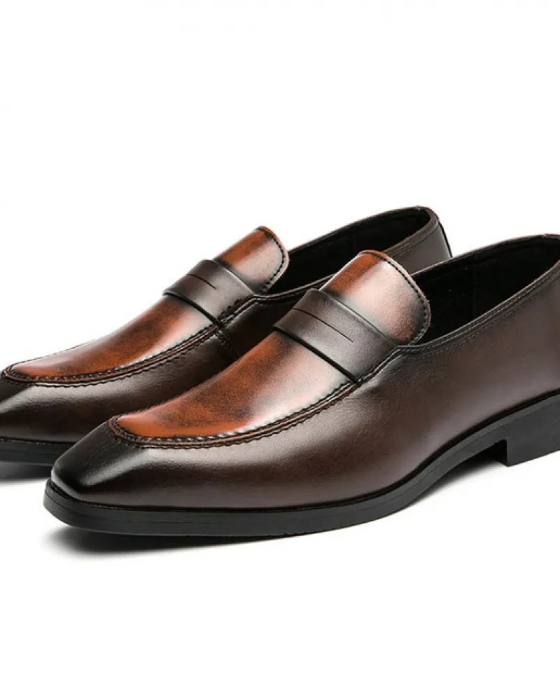 New Trend Men Pointed Retro Brown Oxford Slip On Scarpe da uomo Abito da sposa Prom Ritorno a casa Zapatillas Hombre Footwarefor