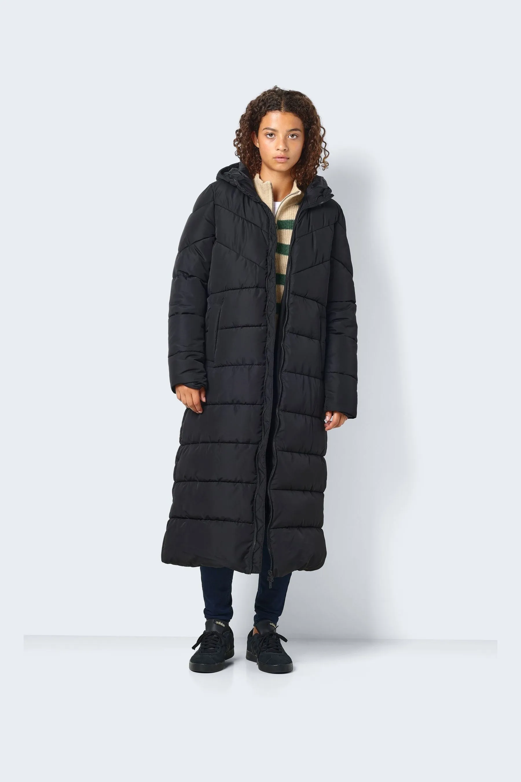 Noisy May - Maxi cappotto imbottito Con cappuccio trapuntato    