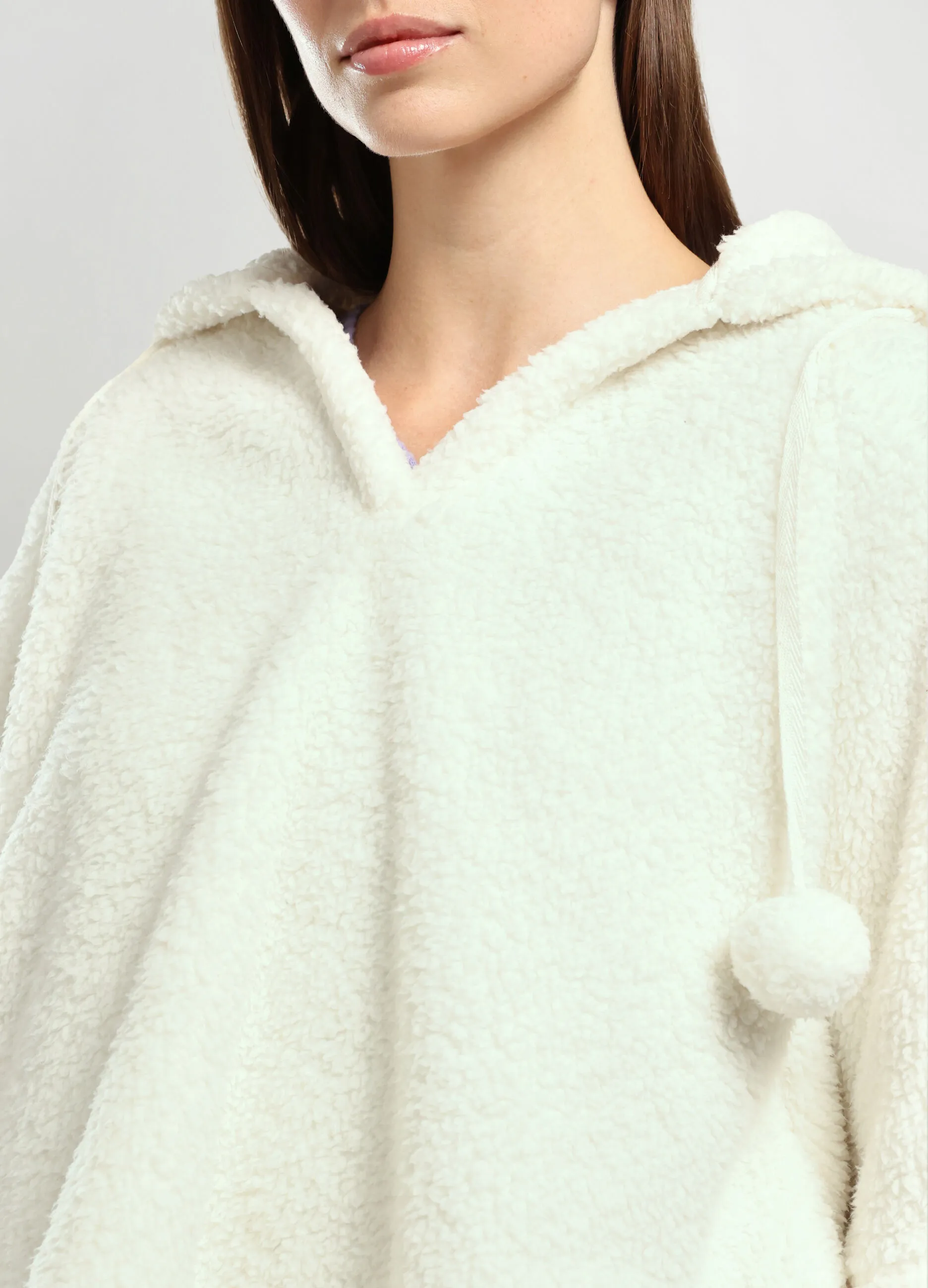 NYMOS  Poncho in coral fleece donna