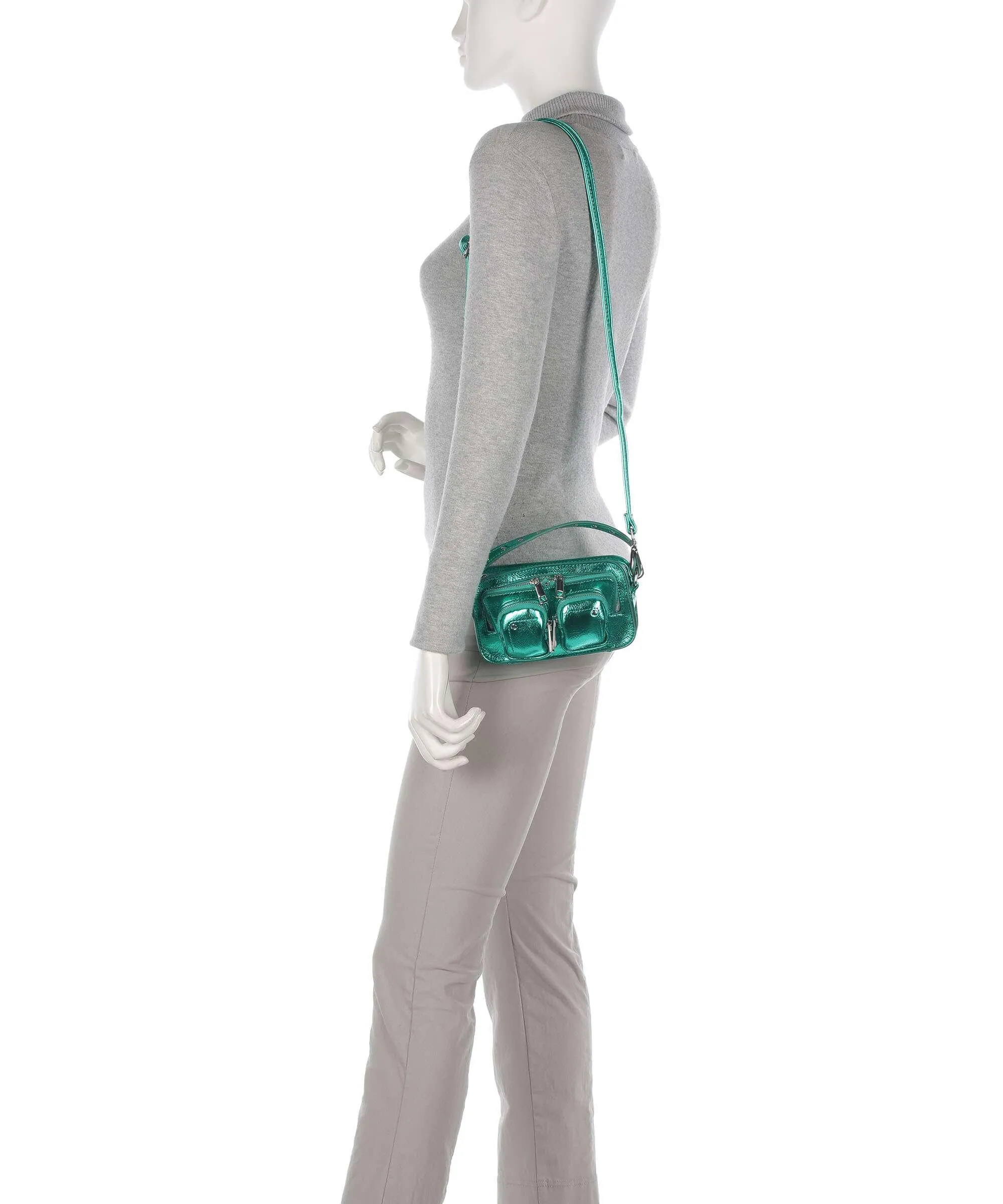 Núnoo Recycled Cool Helena Borsa a tracolla pelle sintetica verde  