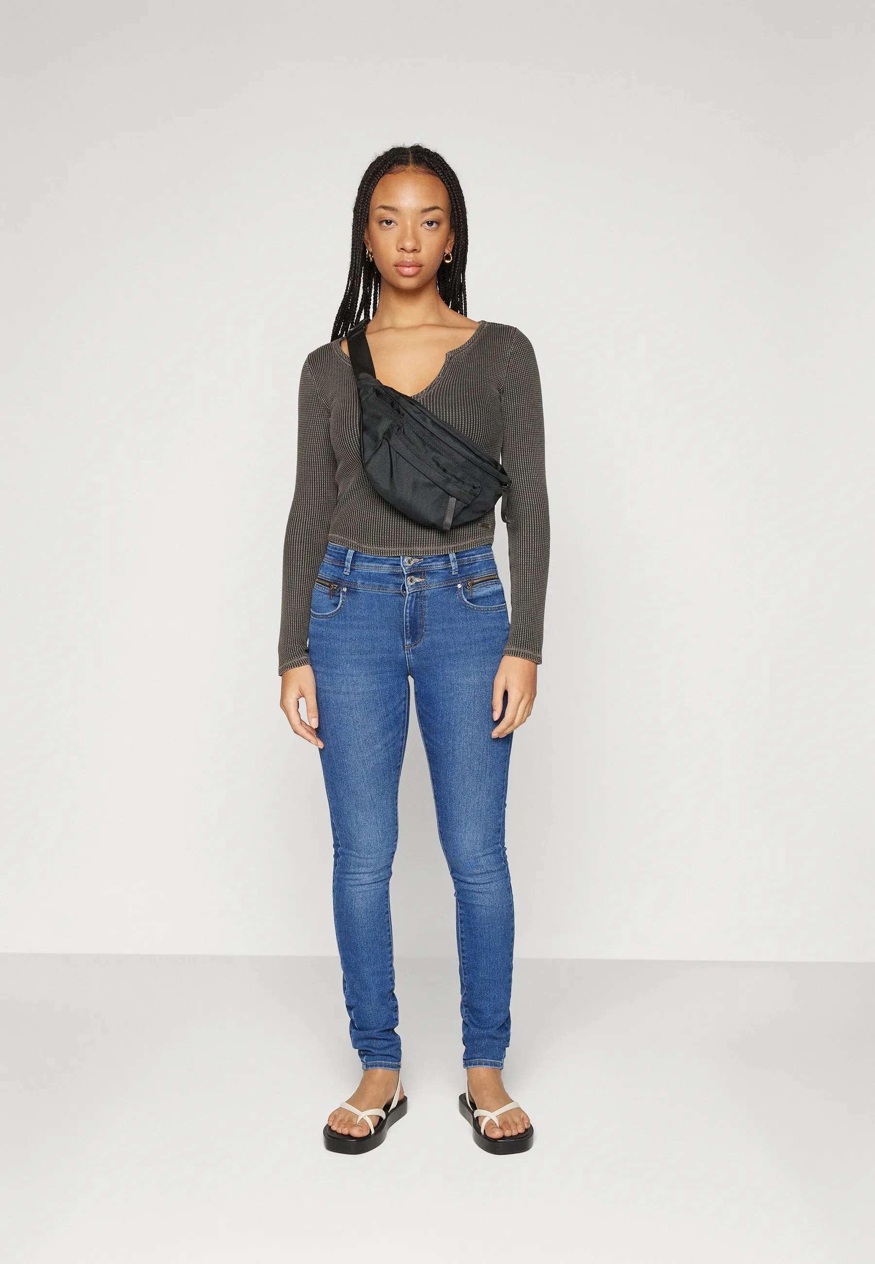 ONLDAISY YOKE ZIP - Jeans Skinny Fit