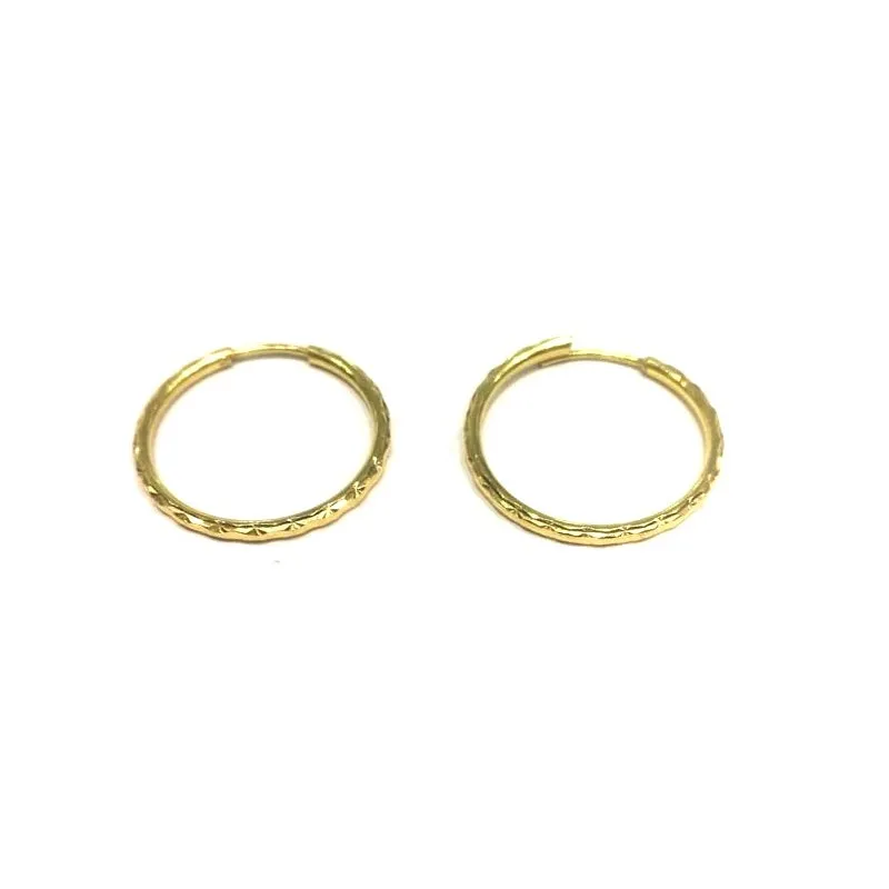 ORECCHINI CERCHI IN ORO GIALLO 18 KT