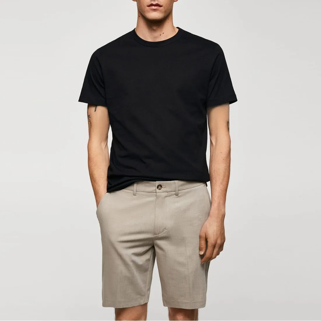 OUT/FIT - T-shirt in cotone a tinta unita