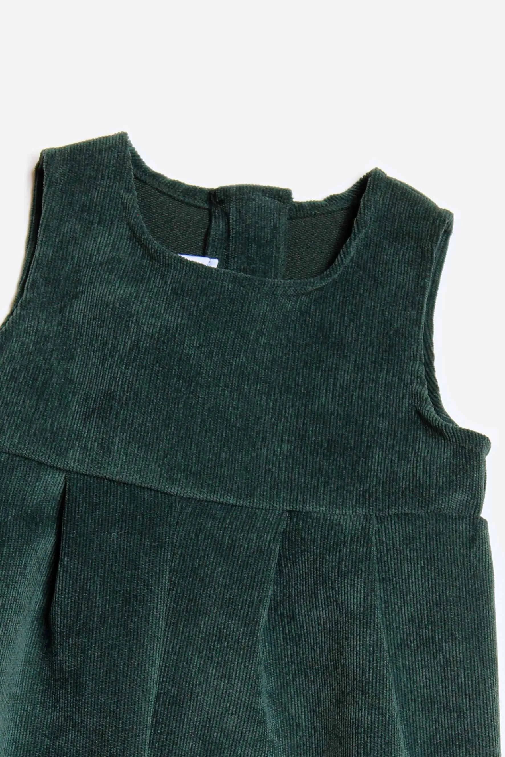 Pagliaccetto neonato in velluto verde