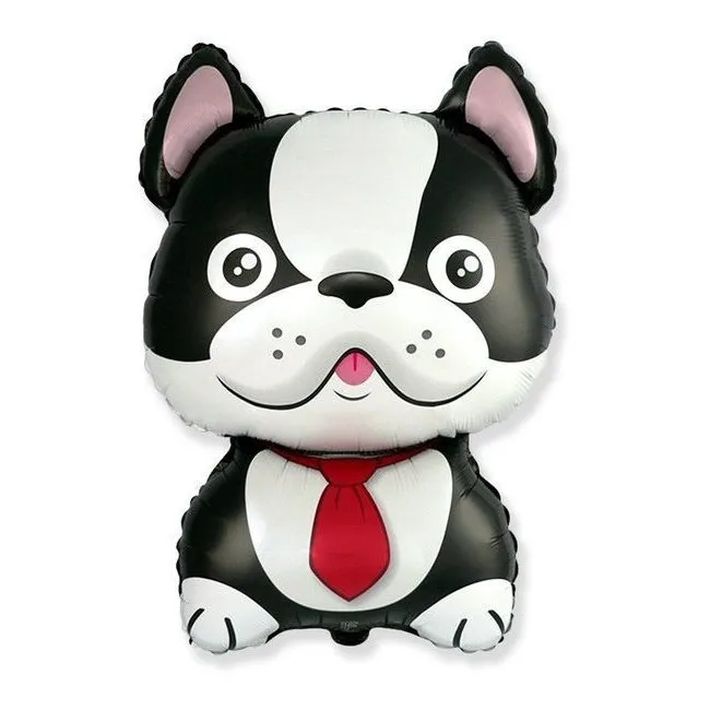 Palloncino a forma di cane bianco e nero 70 x 46 cm - Conver Party