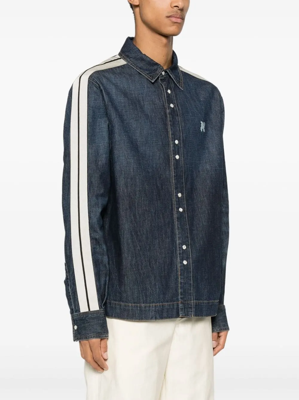   Palm Angels  Giacca sportiva in denim monogram  