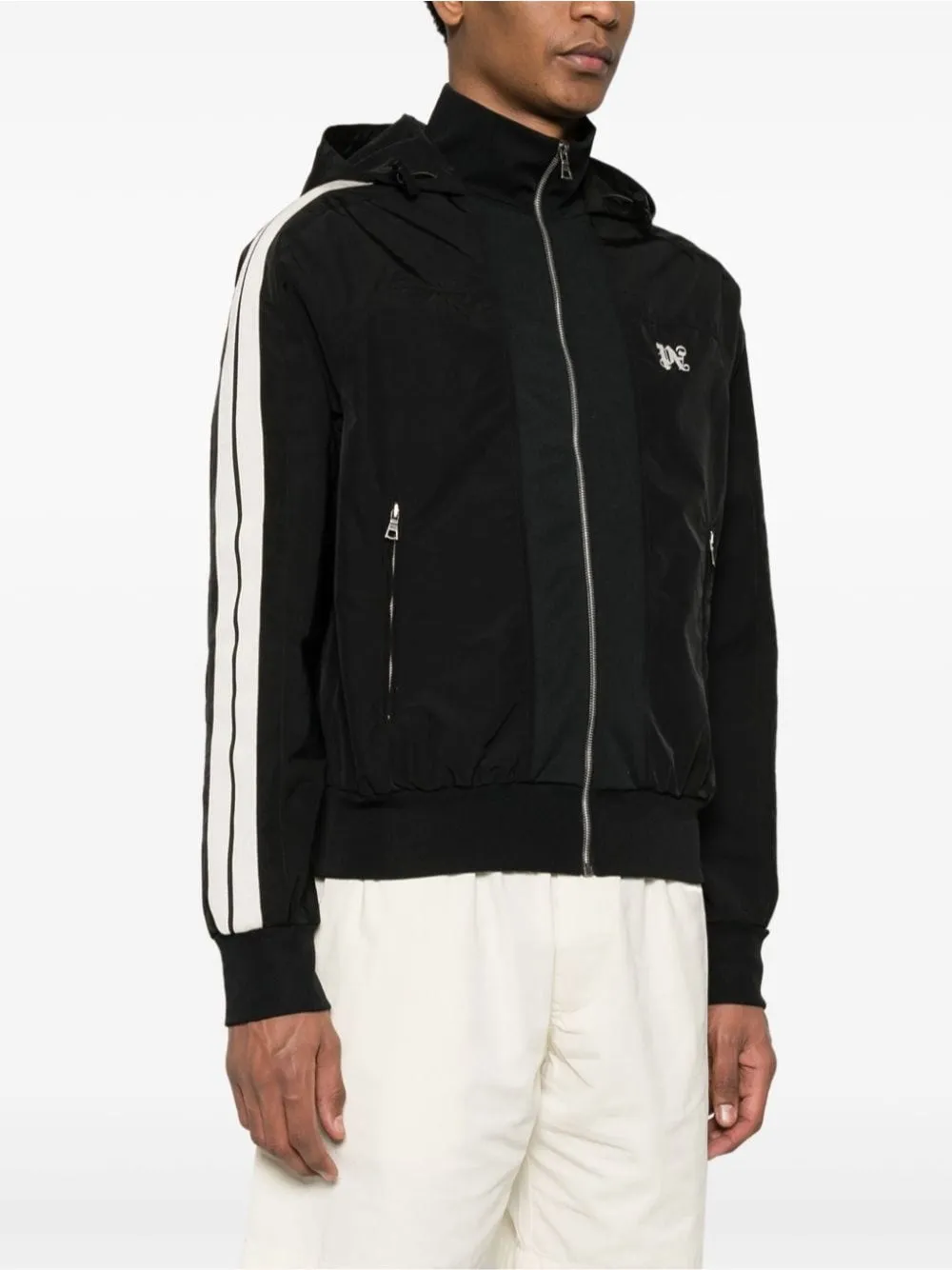   Palm Angels  Giacca sportiva in nylon con bande  