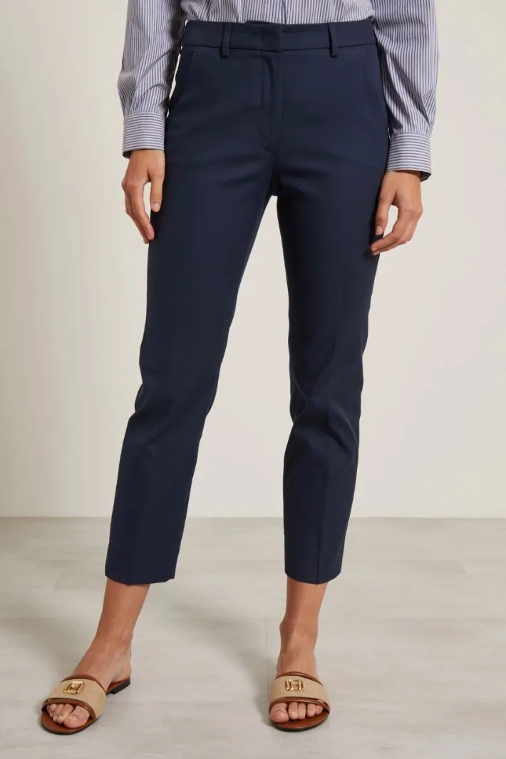 Pantaloni a sigaretta in piquet