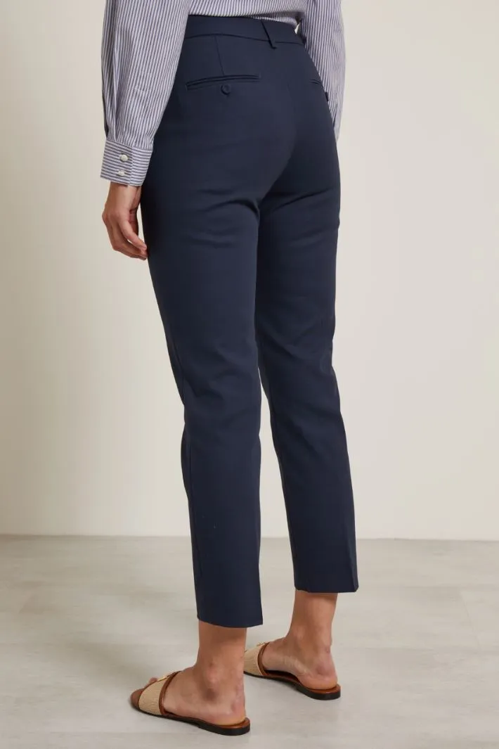 Pantaloni a sigaretta in piquet