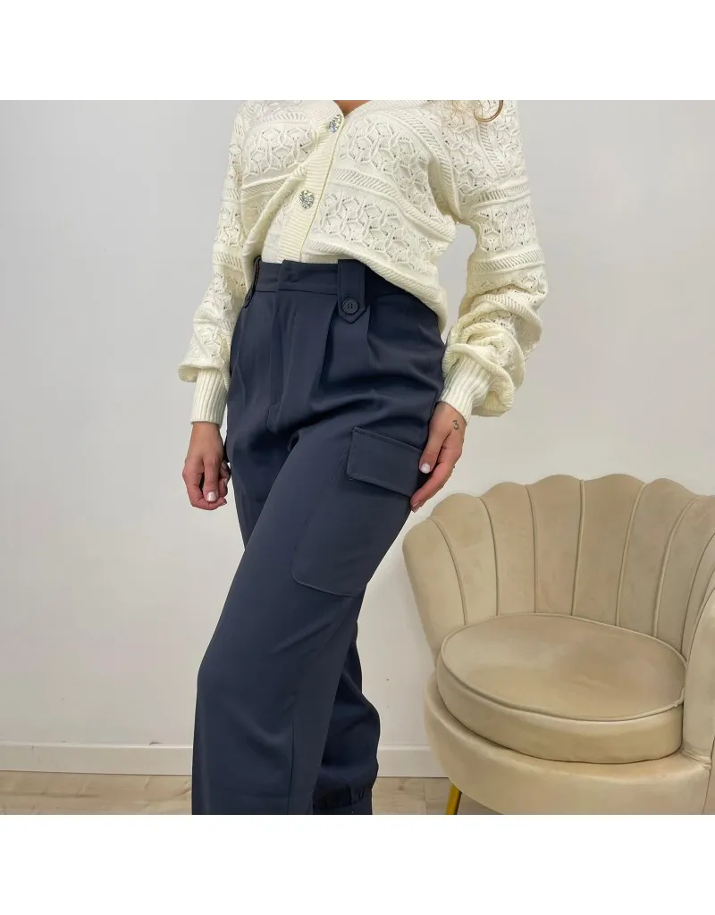 PANTALONI CARGO GRIGIO