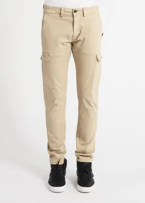 Pantaloni cargo in gabardina stretch