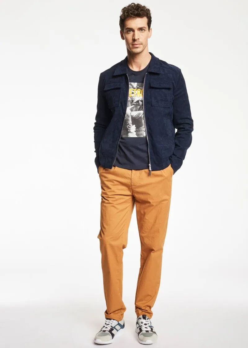 Pantaloni chino in gabardina stretch
