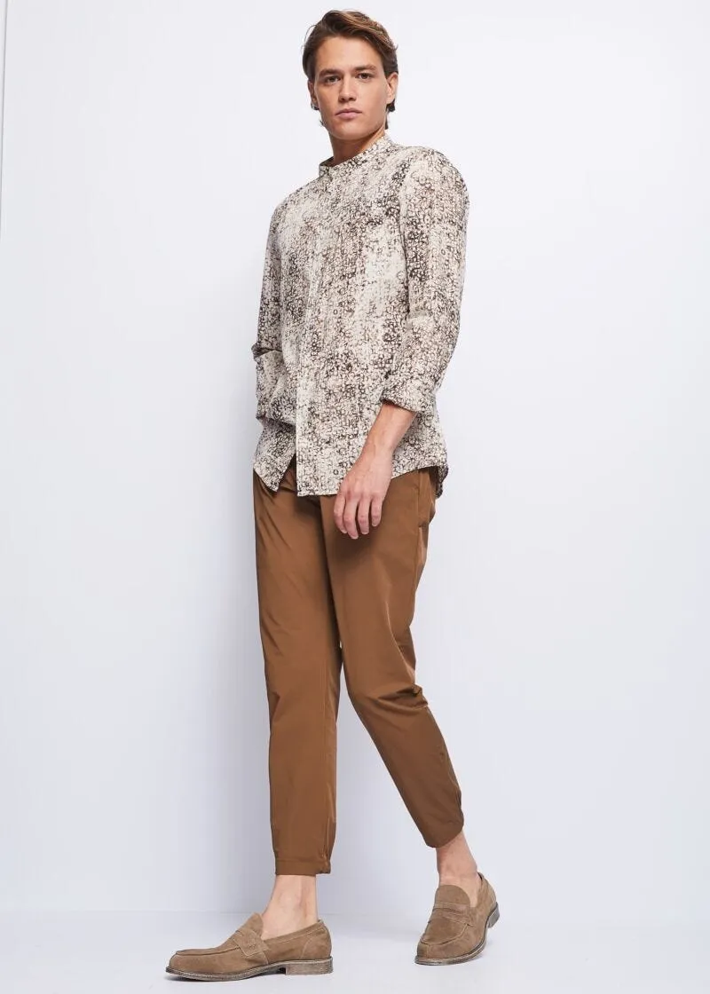 Pantaloni cropped stretch
