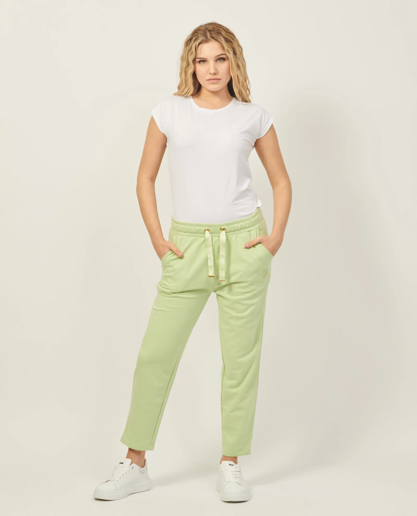 Pantaloni donna in felpa Yes Zee colore verde