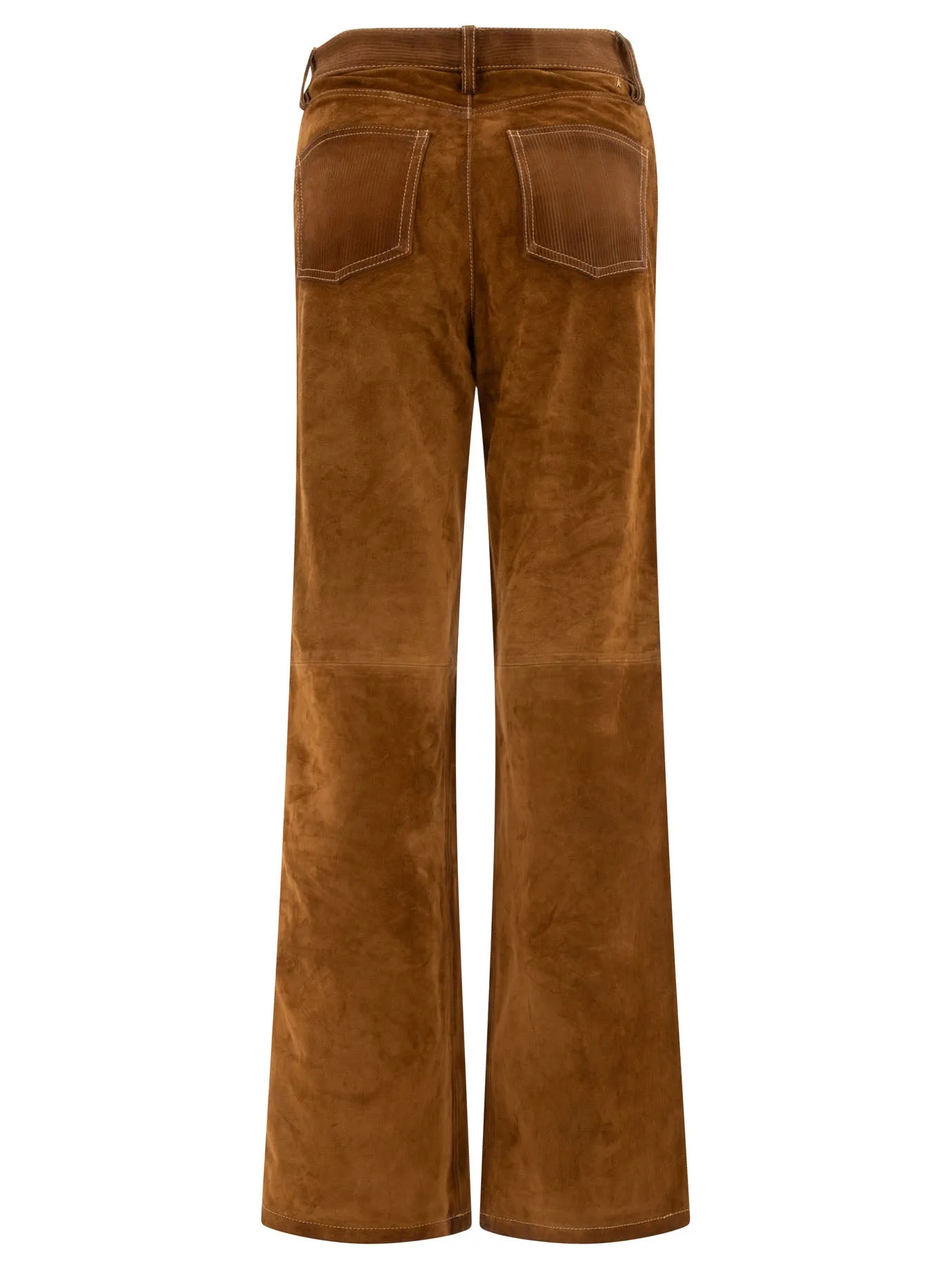 Pantaloni in pelle Melany d'oro