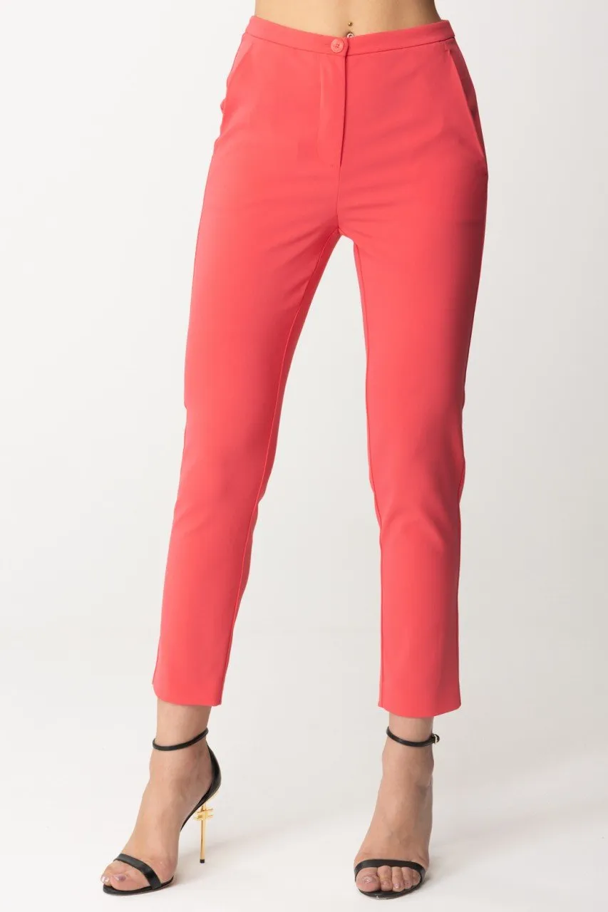 Pantaloni in Tessuto a Tinta Unita HyBrid Rose
