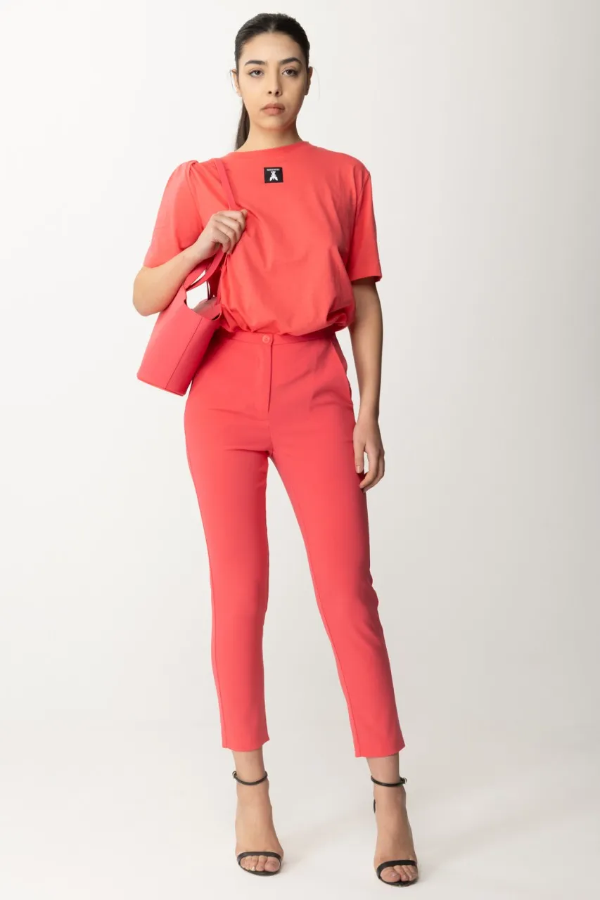 Pantaloni in Tessuto a Tinta Unita HyBrid Rose