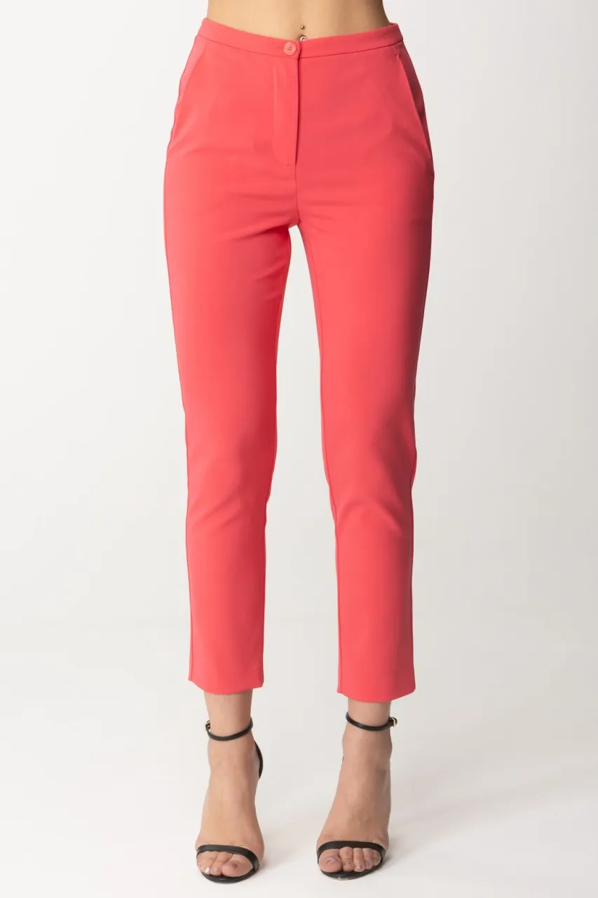 Pantaloni in Tessuto a Tinta Unita HyBrid Rose