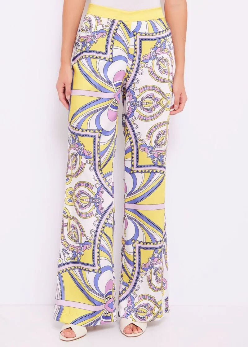 Pantaloni in twill stampato