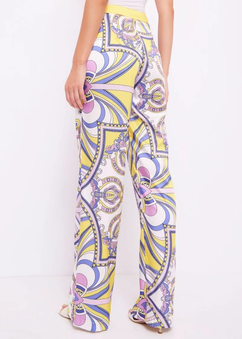 Pantaloni in twill stampato