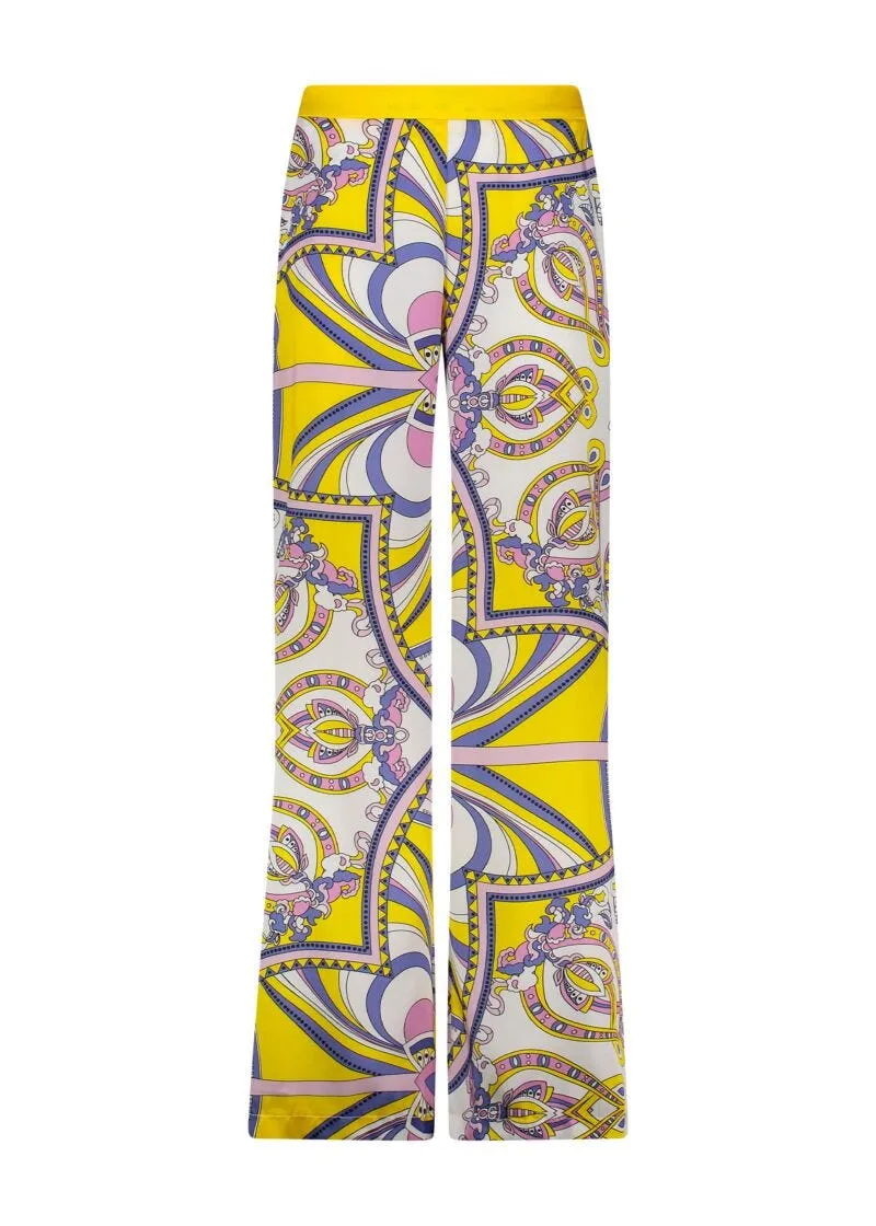 Pantaloni in twill stampato