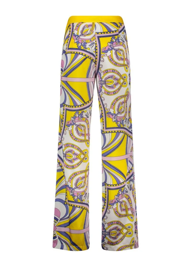 Pantaloni in twill stampato