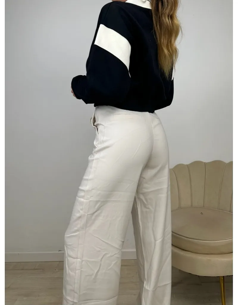 PANTALONI JOGGER WIDE LEG BURRO