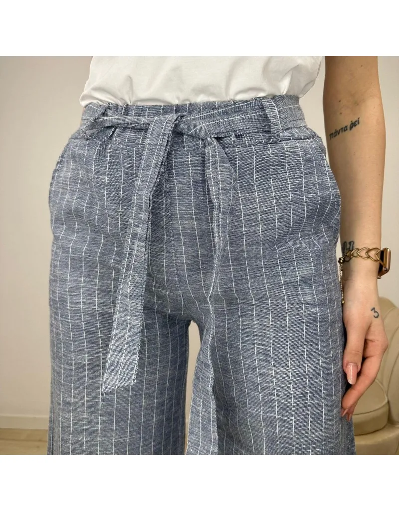 PANTALONI PALAZZO BLU