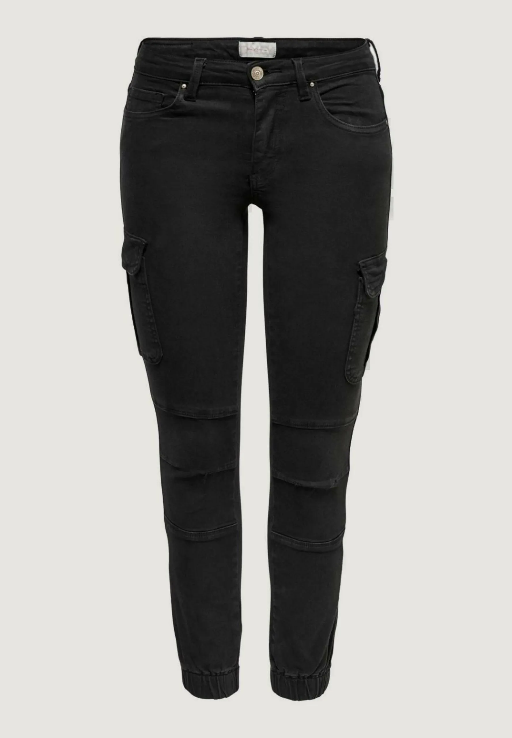 Pantaloni skinny Only MISSOURI REG ANK LIFE CARGO PNT Nero